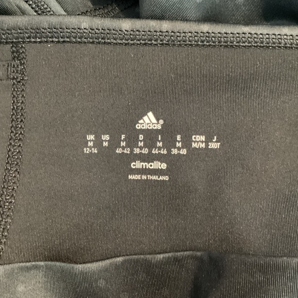 Adidas Climalite High Rise Capri Leggings Size M Black - Picture 6 of 7
